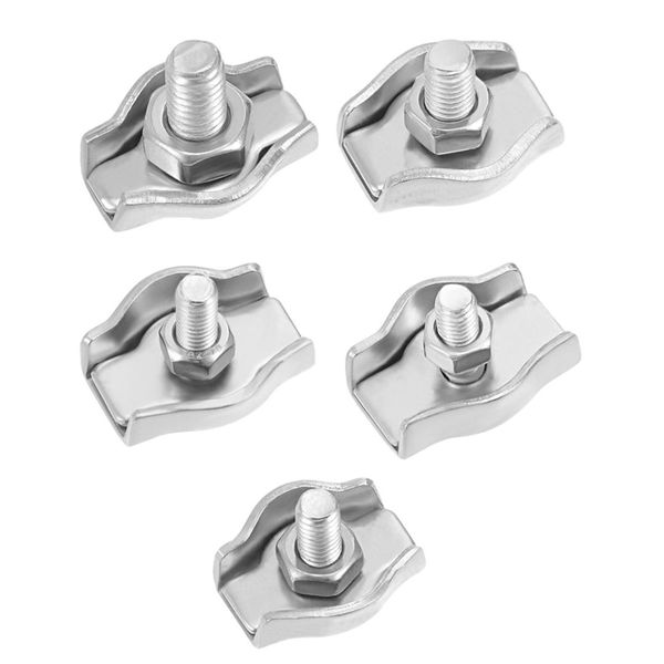

uxcell 4-20pcs 304 stainless steel single wire rope clip cable clamp suit for 1mm-1.5mm 1.5-2mm 2-3mm 3-4mm 4-5mm rope