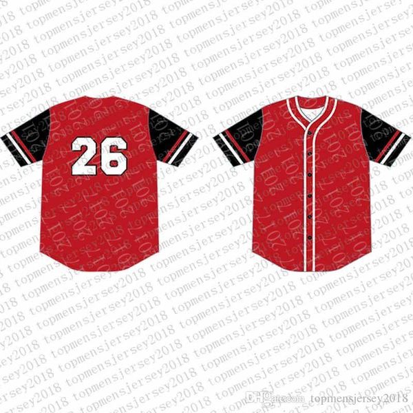 

Top Custom Baseball Jerseys Mens Embroidery Logos Jersey Free Shipping Cheap wholesale Any name any number Size M-XXL 84