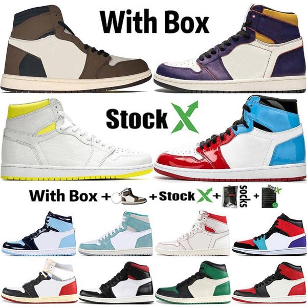 

socks with box and socks stock x 1 1s mens basketball shoes obsidian unc fearless travis scotts turbo green sports trainer sneakers