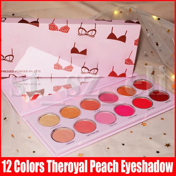 

new eye makeup valentine day 12 colors theroyal peach eyeshadow palette matte shimmer bikini printing valentine eye shadows paltes