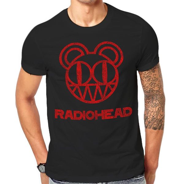 

radiohead t shirt english art rock band new graphic print men tee 1-a-033 o-neck teenage t-shirts, White;black