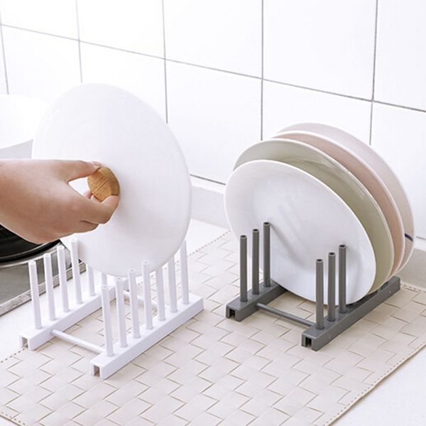 

kitchen supplies storage rack drain holder storage organizers kitchen racks white plastic dish lid holder