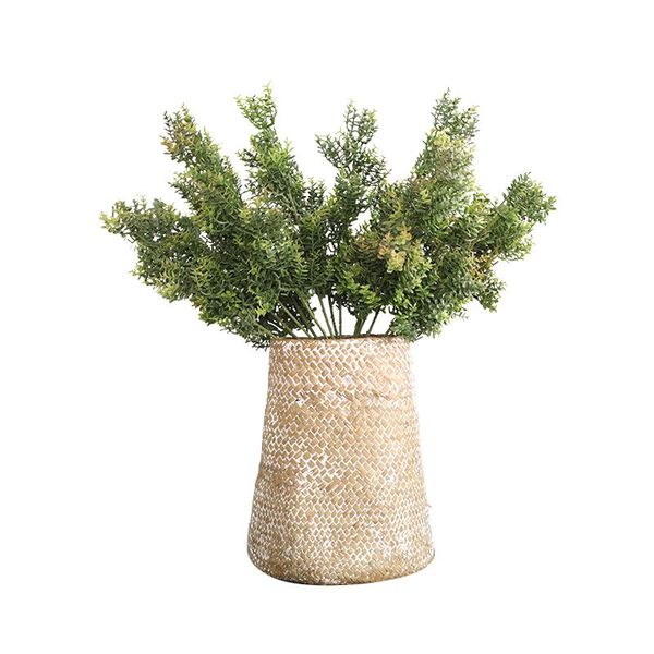 

plastic artificial flowers fake plants fern grass wedding wall outdoor decor green leaf plant vine for home garden decoration