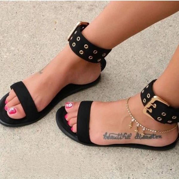 

2020 beach sandals women sandals transparent flats shoes large size female clear jelly shoes ladies roman sandalias mujer, Black