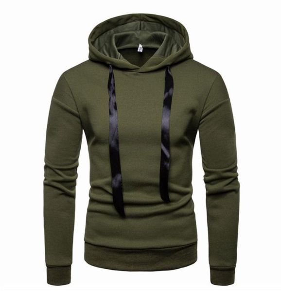 

hoodie мужская с капюшоном новый стиль solid color тонкий fit англия молодежные спортивные пары versitile hoodie, Black