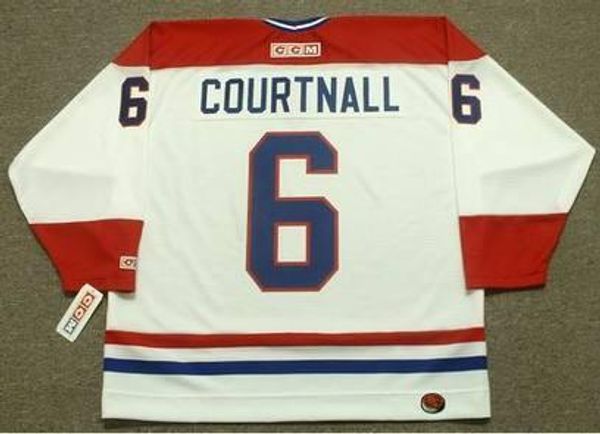 

custom men youth women vintage #6 russ courtnall montreal canadiens 1989 ccm hockey jersey size s-5xl or custom any name or number, Black