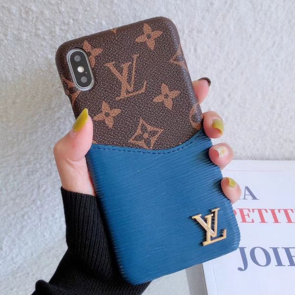 

Luxury de igner phone ca e for iphone 11 pro max x xr x max water ripple leather card holder phone ca e for am ung note 10plu
