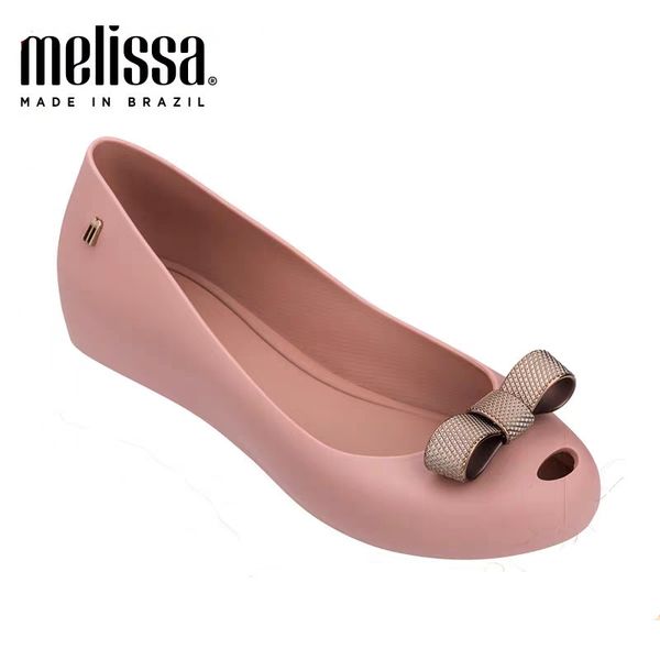 

2020 ultragirl bow spring summer women brand melissa jelly shoes bow sweet sandals casual shoes women non-slip melissa, Black
