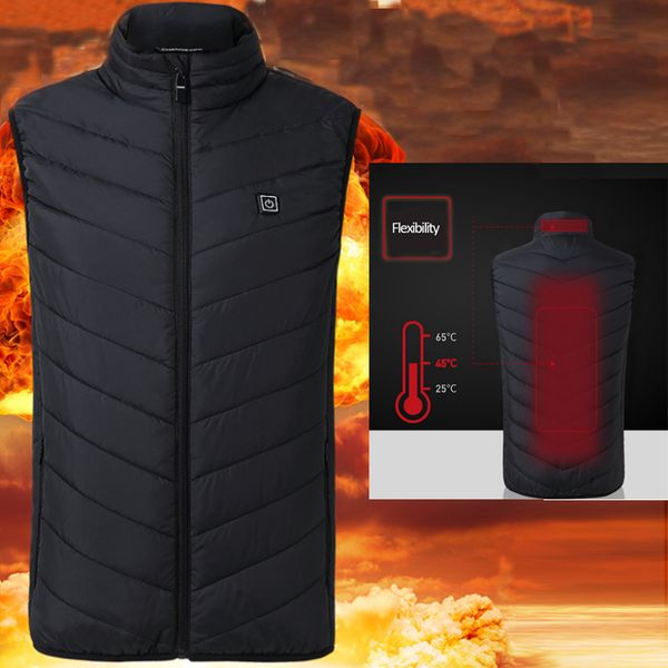 

usb heated vest men women heater tactical thermal warm fish hunting hiking camp climb trekking waistcoat winter heating jacket, Gray;blue