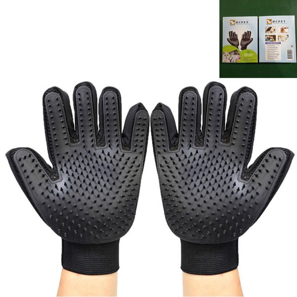 

pet dog cat products pure black tpe net cloth bath massage brush glove goods