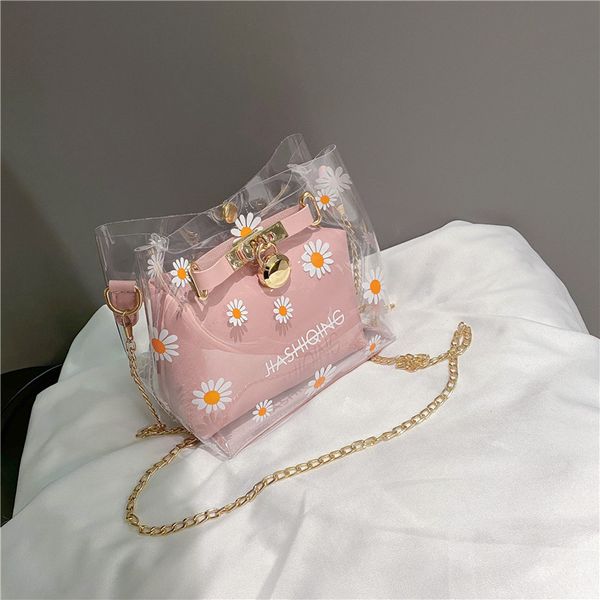 

women's bag 2020 new small bag summer transparent small fresh fashion shoulder wild foreign oblique cross-body