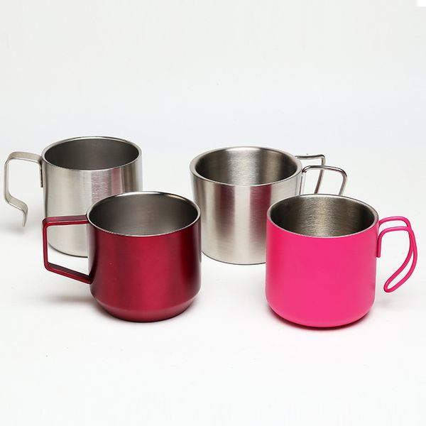

14oz double wall logo custom insulated coffee mugs travel portable tumbler with handle home water cup