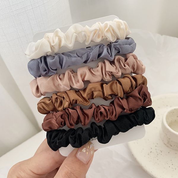 

scrunchie hairbands hair tie women for hair accessories satin scrunchies stretch ponytail holders handmade gift heandband, Slivery;white