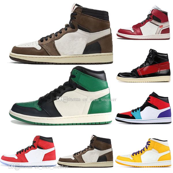 

new 1 og travis scotts spiderman bred banned 3 men women basketball shoes chicago shattered back board men sports designer sneakers, White;red