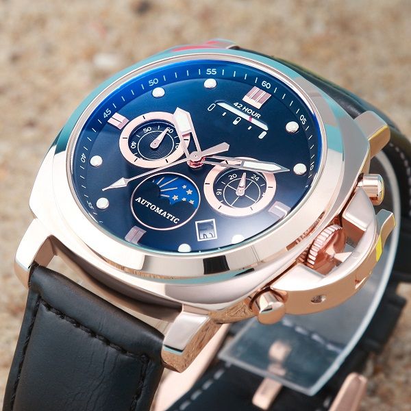 

new mens watches brand luxury quartz gold watch men casual leath, Slivery;brown