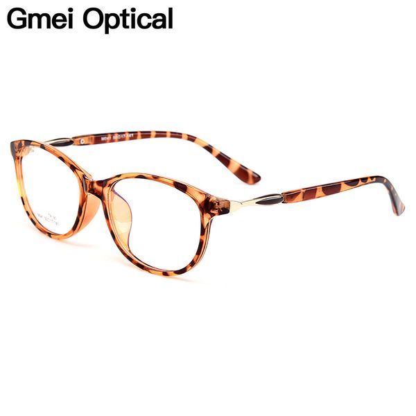 

gmei optical trendy urltra-light tr90 oval full rim women optical glasses frames for women's myopia presbyopia spectacles m041, Black