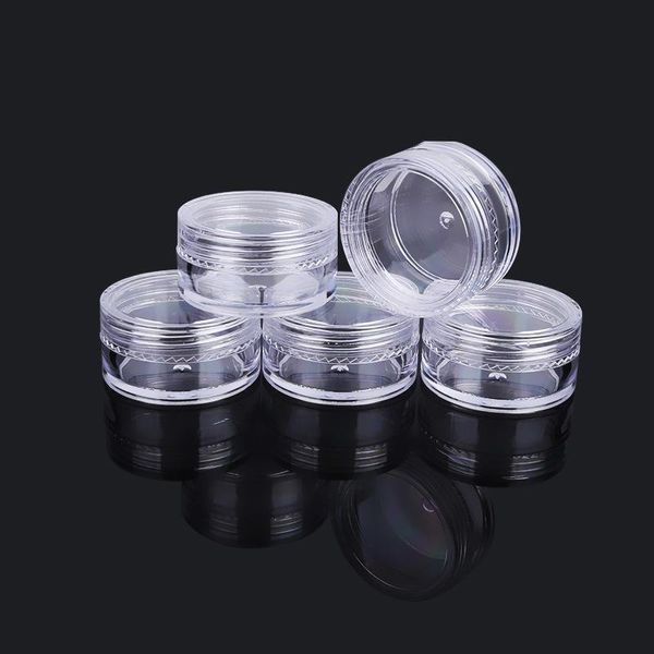 

10g 10ml mini cosmetic empty jar approx 38 x 21mm travel size plastic clear pot face cream sample bottle eyeshadow makeup lip balm container