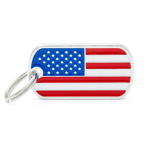 

zinc alloy dog tag american flag pattern puppy id tag pendant pet supplies td326