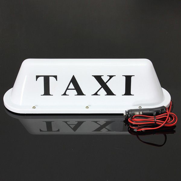 

car truck taxi cab sign roof dome led light lamp shell magnetic base cigarette lighter 12v