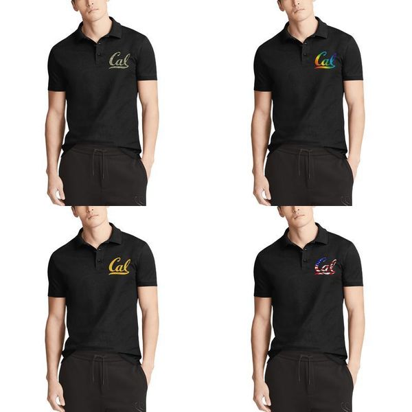 

mens design printing california золотые медведи футбол с камуфляжным логотипом черная хлопковая рубашка поло классический забавный чемпион г, White;black