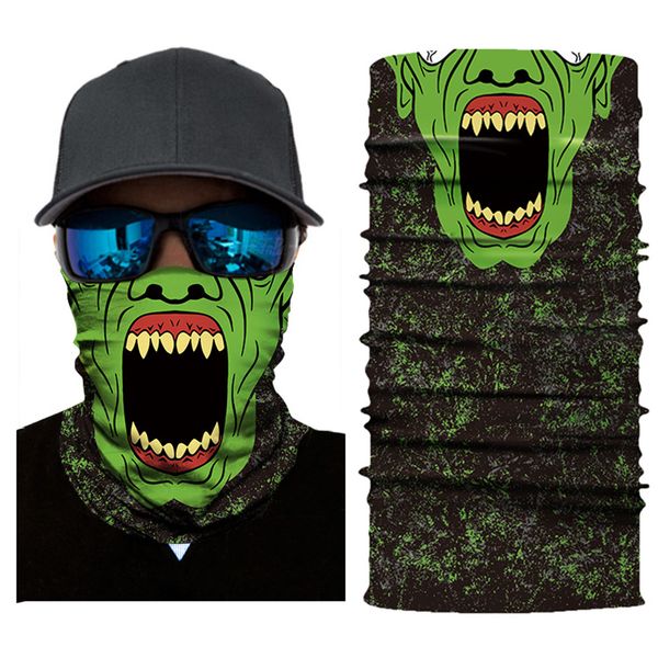 

3d seamless balaclava magic scarf neck face mask ski ghost skeleton head bandana shield headband headwear cycling motorcycle #30