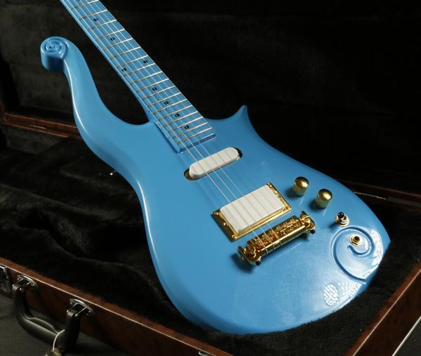 

nstock blue prince electric guitar gold hardware set in joint korean headmachine guranteed quality ing