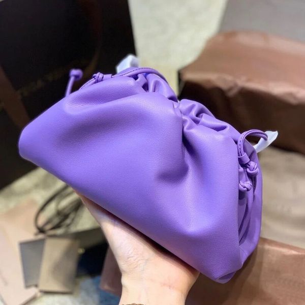 

2020 new fold large capacity casual totes soft leather diagonal dumpling clutch bag female fashion clutch purse