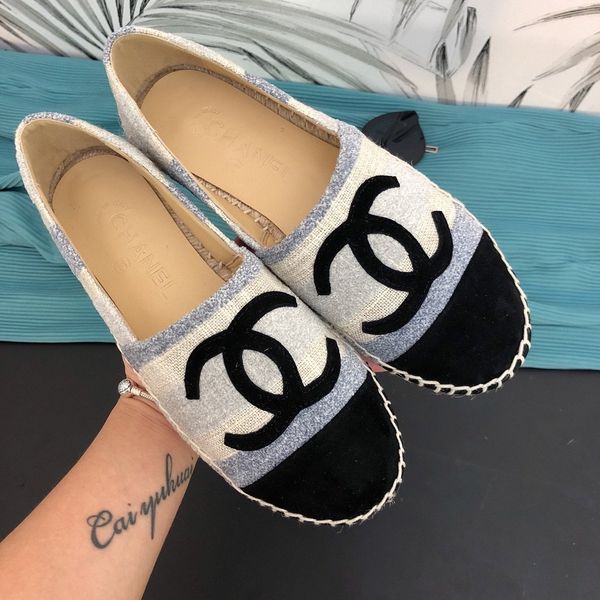 

chanel лучшие роскошные дизайнеры мода женщины рыболова обувь espadrilles pearl повседневная кроссовки холст sheep кожа женщины обувь размер, Black