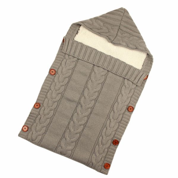 

arloneet новорожденного младенца knit мешок сна коляска конверт одеяло зима теплая пеленальный wrap спящий мешки сумки cn11