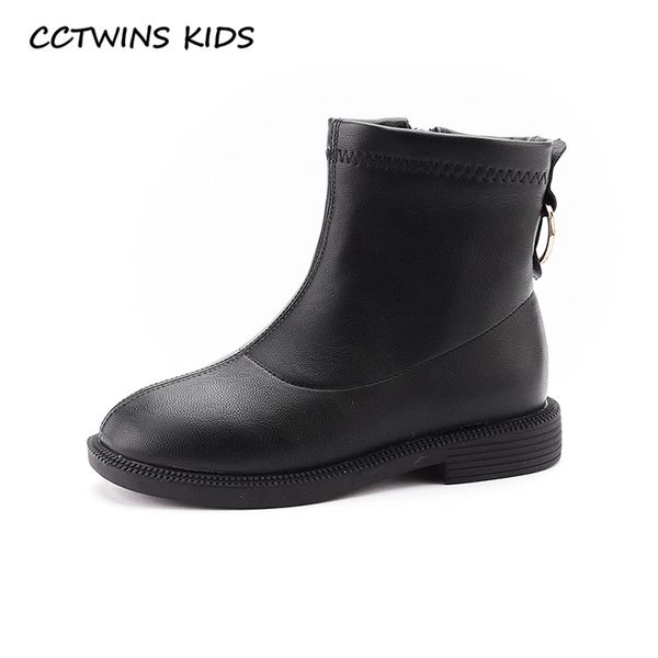 

cctwins kids shoes 2019 winter children pu leather shoes girls brand ankle boots baby fashion warm boots black toddler fb1762, Black;grey