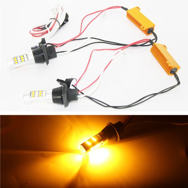 

2 piece t20 auto head led car led daytime running light fog light turn parking drl day