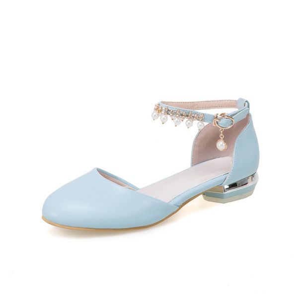 

summer 2019 sweet lolita womens shoes chunky heels crystal bead tassel party low heel pumps woman cute shoes plus size, Black
