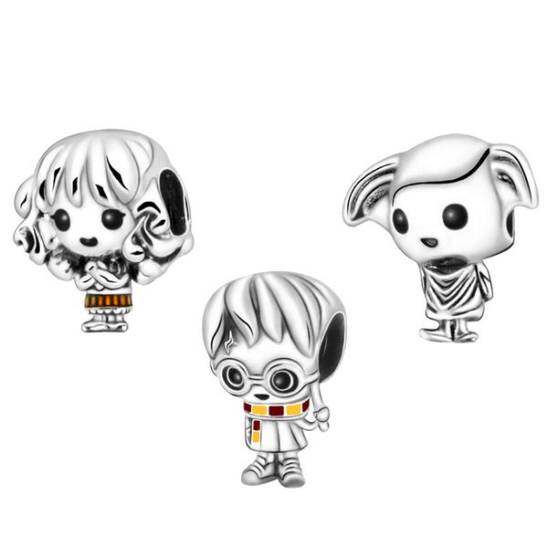 

2019 winter new 925 sterling silver beads dobby the house elf charms pendant fit original pandora bracelets diy women jewelry