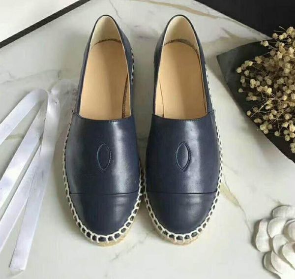 

2019 women cla ic ummer andal brand e padrille fi herman hoe low heel leather lei ure hoe many color ize 35 42, Black