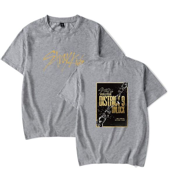 

women's t-shirt kpop stray kids women/men clothes 2021 short sleeve print o-neck casual knitted, White