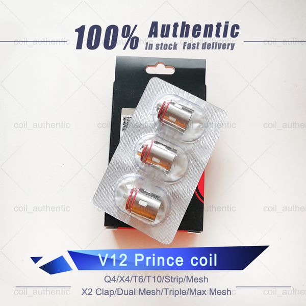 

100% Оригинал V12 Prince Катушки Глава T10 X6 Q4 M4 Strip Mesh Двойной Тройной Макс Mesh X2 Клэптон Замена ядра Для V12 Prince Tank DHL Free.