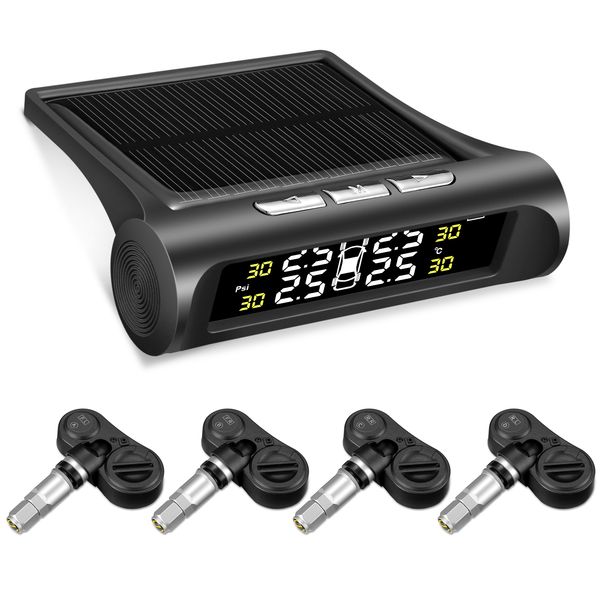 ZEEPIN C240 Reifendruckkontrollsystem Solar TPMS mit 4 internen Sensoren