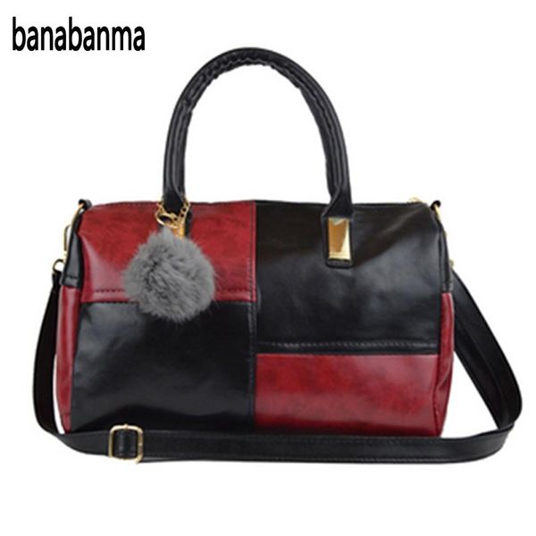 

banabanma женщины портативный enegant соответствующие цвета сумочка с симпатичным пухлым мяч подвеска украшения высокого качества ну вечерин