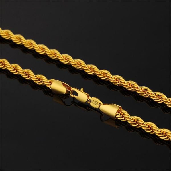 

4mm fashion silver twist necklace temperament men and women clavicle chain