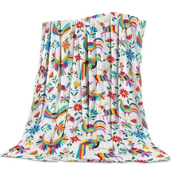 

colorful animals group beast birds flowers flannel fleece bed blanket bedspread coverlet bed cover soft warm blankets