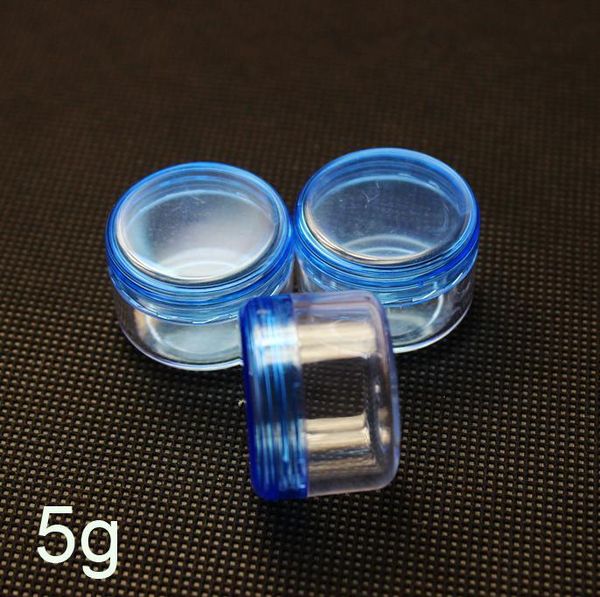 

wholesale- plastic cosmetic container, blue cream jar, sample jar 5g