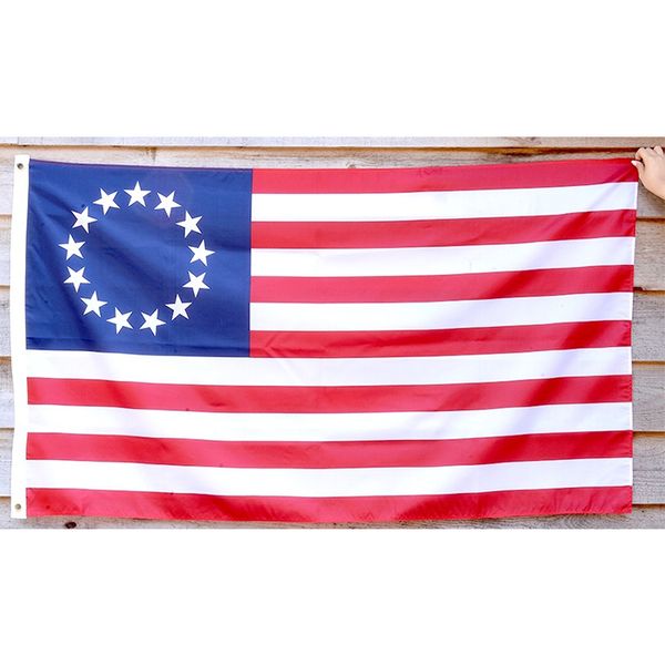 3x5ft americano Bandeira de Betsy Ross 13 Flags Impresso Estrelas precoce Digital Design Costume Bandeira, frete grátis