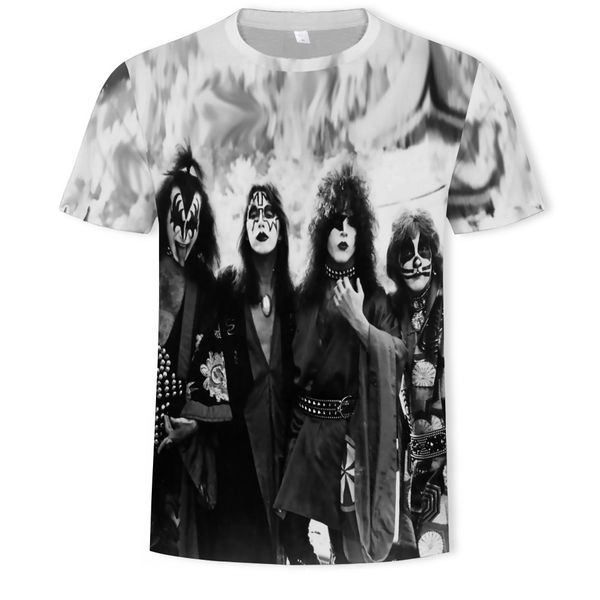 

mens designer t-shirt cartoon character 3d digital printing casual, White;black
