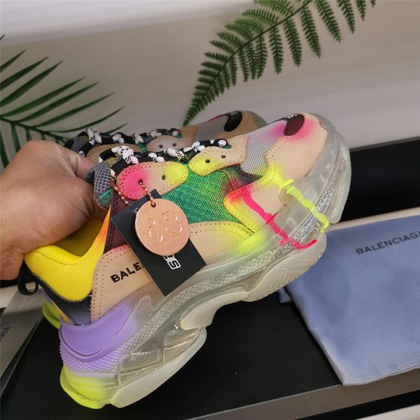 

version original fashion luxury platform men's and women's shoes wild vintage air shoes triple s sports casual shoes 35-45 06, Black