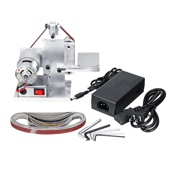 

220v diy mini belt sander knife apex edge sharpener grinding polishing machine 330x10mm belt