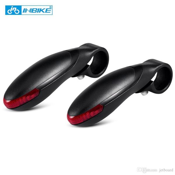 

inbike 2pcs led aluminum alloy safety warning bicycle handlebar lights quick flashing, slow flashing, long bright