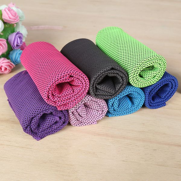 

90*30cm double layer ice cold towel cooling summer sunstroke sports exercise cool quick dry soft breathable cooling towel for kids adult