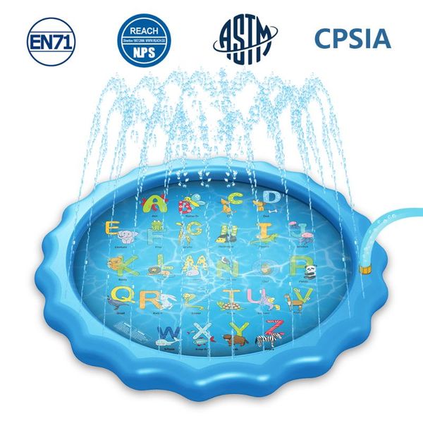 

summer children's baby beach inflatable pad play water mat games spray water cushion outdoor tub swimming pool cushion toy