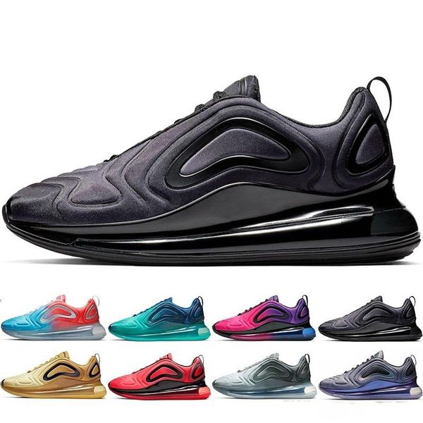 

2019 new shoes full cushioned men women neon triple black carbon grey sunset metallic silver chaussures running shoes eur size 36-45