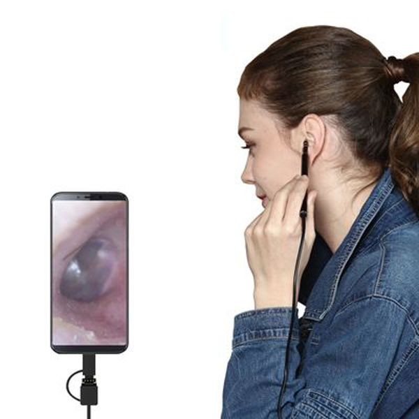 

high definition visible ear wax canal endoscope camera earpick ear wax clean tool nose throat cleaning endoscope ear scoop tool